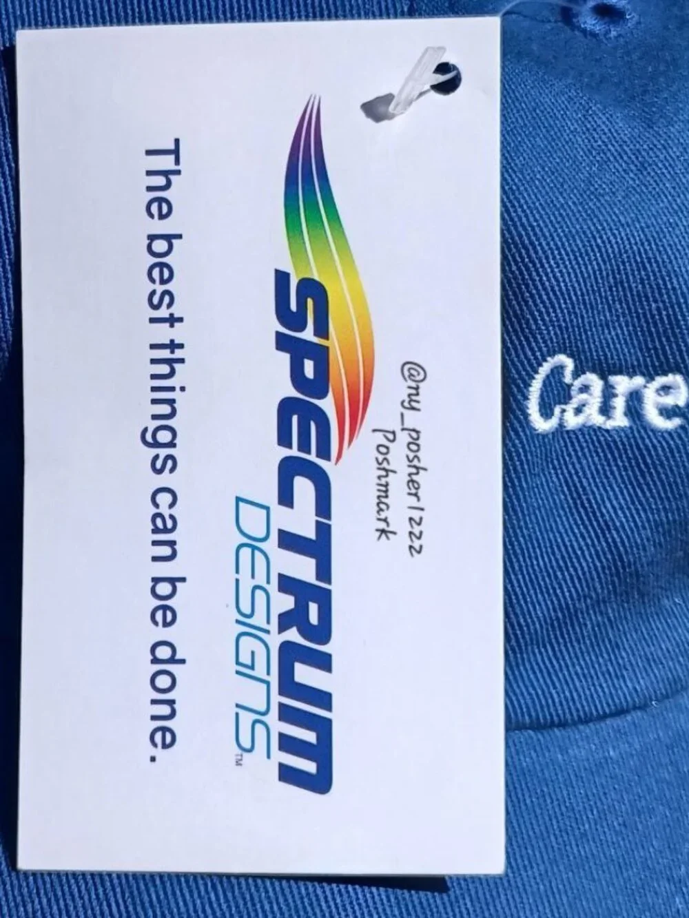 𝙎𝙋𝙀𝘾𝙏𝙍𝙐𝙈 𝘋𝘌𝘚𝘐𝘎𝘯𝘚 𝙲𝙴𝙲 𝙷𝚎𝚊𝚕𝚝𝚑 𝙲𝚊𝚛𝚎 Baseball Cap Blue